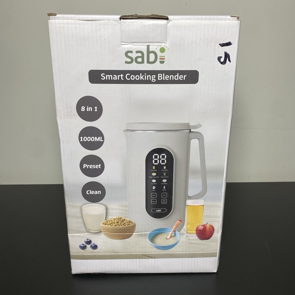 Sabi 8n1 Nut Milk Maker 35oz(1000ml) Automatic Soy Milk Maker Almond Oats‎ WHITE